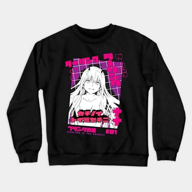 Zero Two Over Kawaii Crewneck Sweatshirt by Call me Sunshine